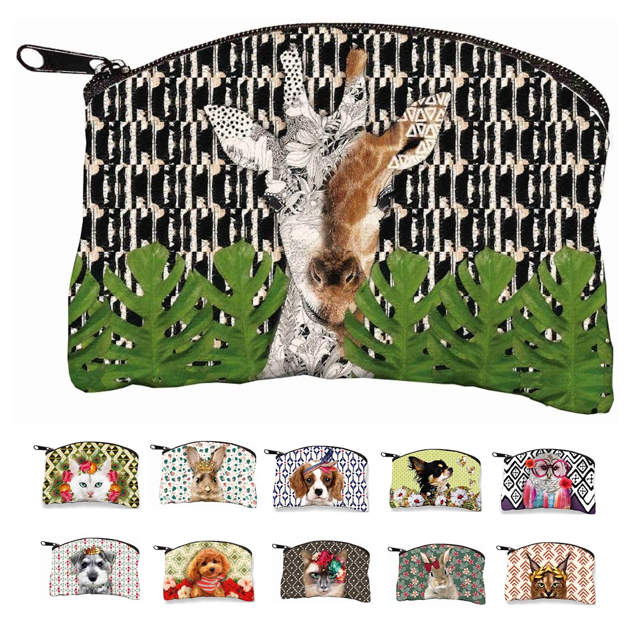 

PPM2 Coin Case Made in Mini French Cute Animal Pet Dog Cat Tote Cosmetics Small Item Case Pouch, Japan, Pouch, Designer, Bag, Gift, Case, (Kirin)