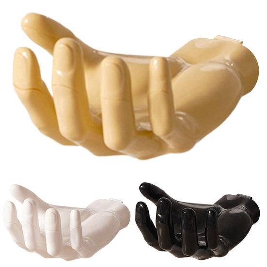 Wall Hook Punch-free Trace-less Eco-friendly Creative Convenient Decorative Resin Hand Shape Storage Hook Key Accessories