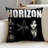 Metal BBring Me The HorizonS Cushion Cover Breathable and skinfriendly linen pillowcase square removable and washable cushion