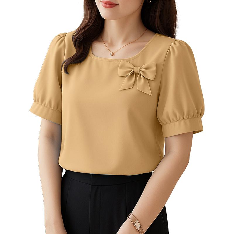ZANZEA Women Casual Round Neck Summer Short Sleeve Blouse