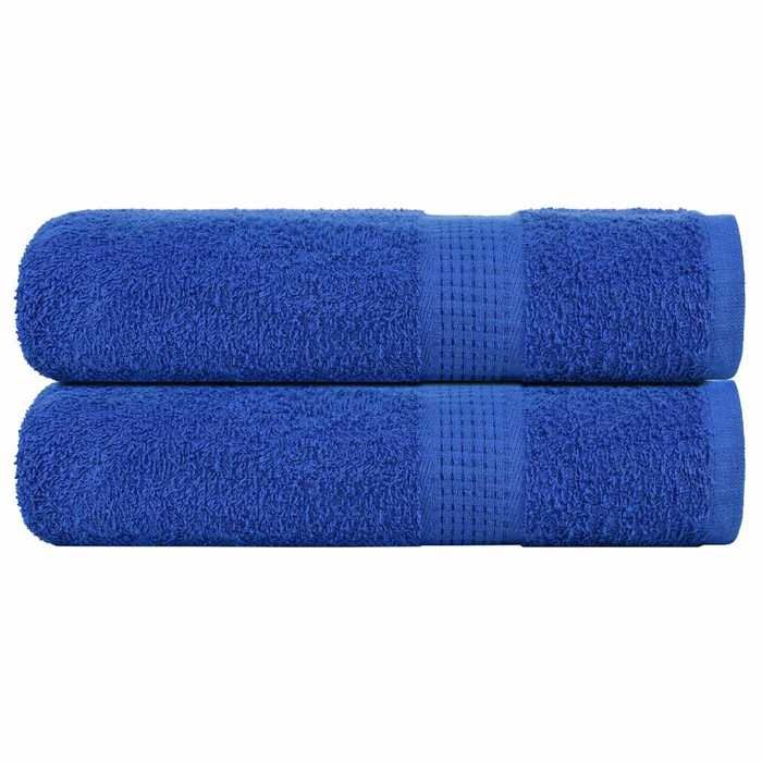 VidaXL Serviettes de douche 2 pcs bleu 70x140 cm 360 g/m² 100% coton, serviette, ensemble de serviettes de bain, serviette 136713