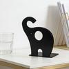 Creative Elephant Bookends, Metal Book Holder for Kids Students, Heavy Duty Non-Slip Desktop File Organizer for Home Office Decor