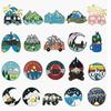 20PCS Travel Enamel Metal Pins Field Crossing Hiking Scenery Snow Scene Mountain Peak Badges Lapel Brooch For Backpack Clothing