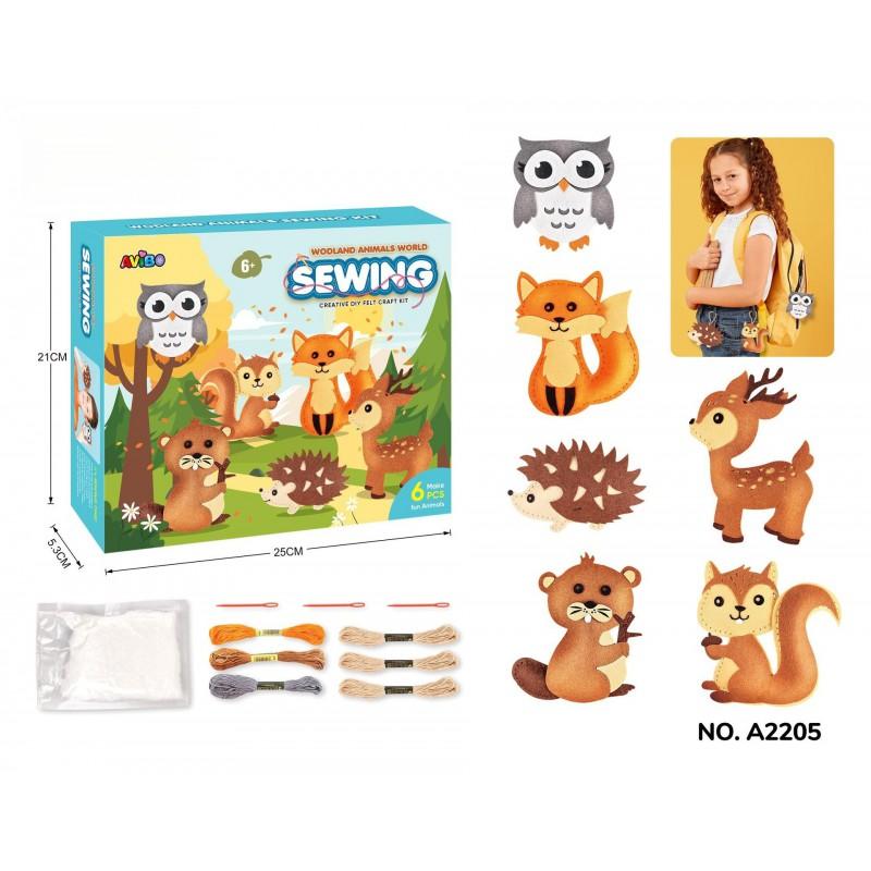 DIY Felt Animal Sewing Kit Kids 4-6 Educational Craft Toy