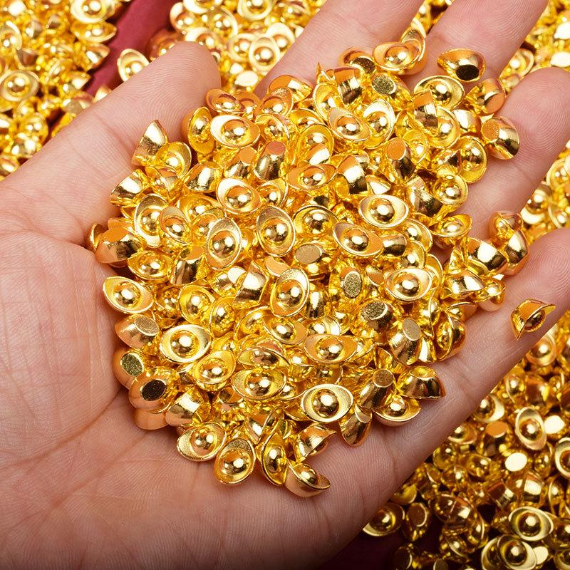 Mini Gold Ingot Ornament for Wealth and Home Decoration