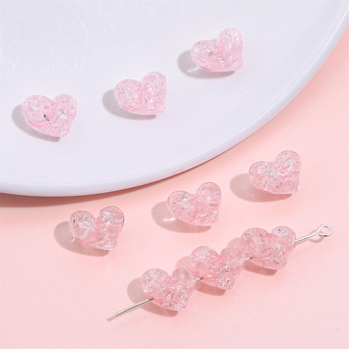 

55шт 12х9мм акриловые толстые персиковые бусины с кракле для изготовления ювелирных изделий своими руками светло-розовый