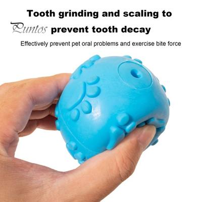 Dog Chewing Sound Ball Toy TPR Footprint Pattern Bite-Resistant Molar Ball Pet Dog Teeth Cleaning Oral Health Toy Doll