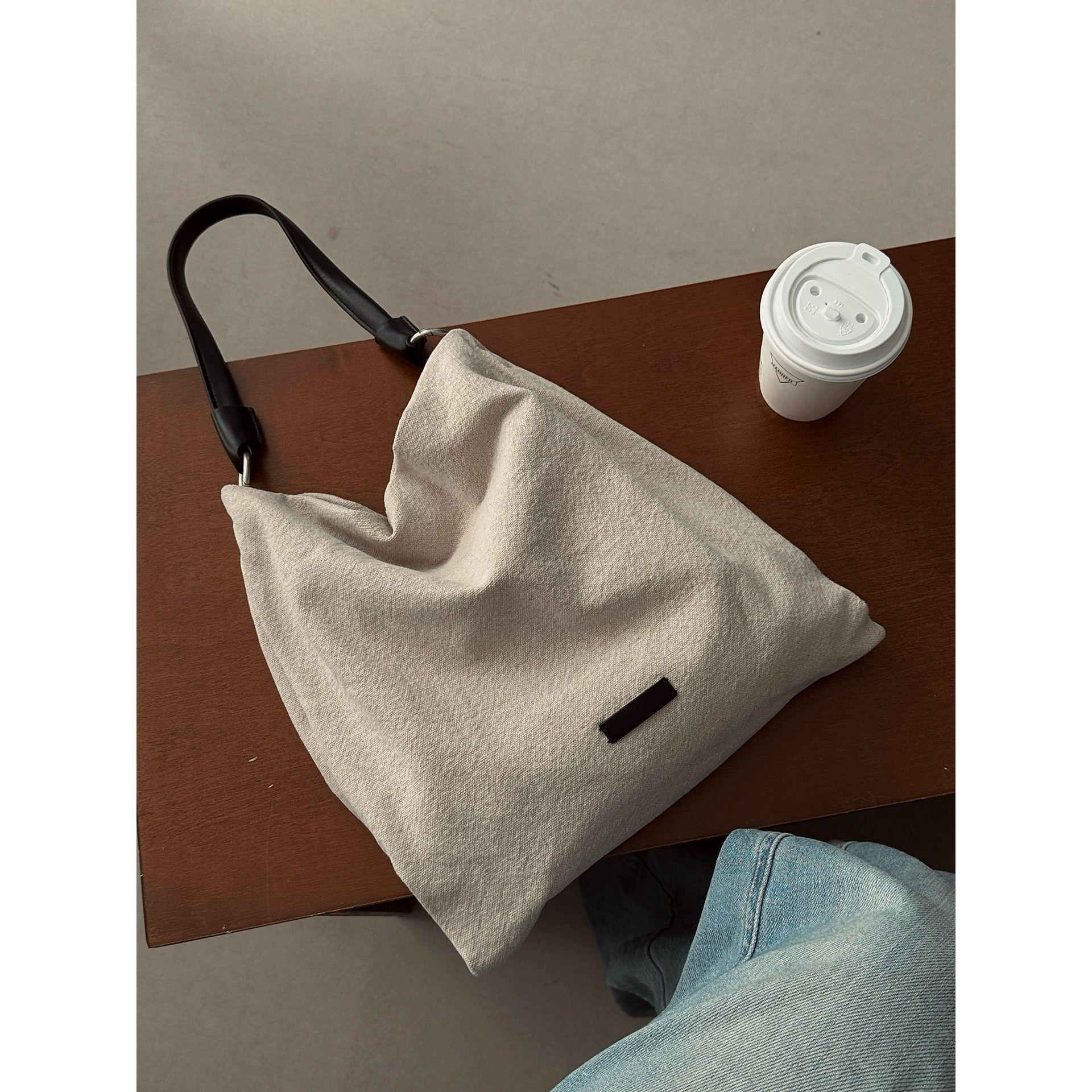 

Хлопковая и льняная сумка женская новая летняя нишевая с высоким чувством моды большая вместимость сумка-подмышка абрикосовый