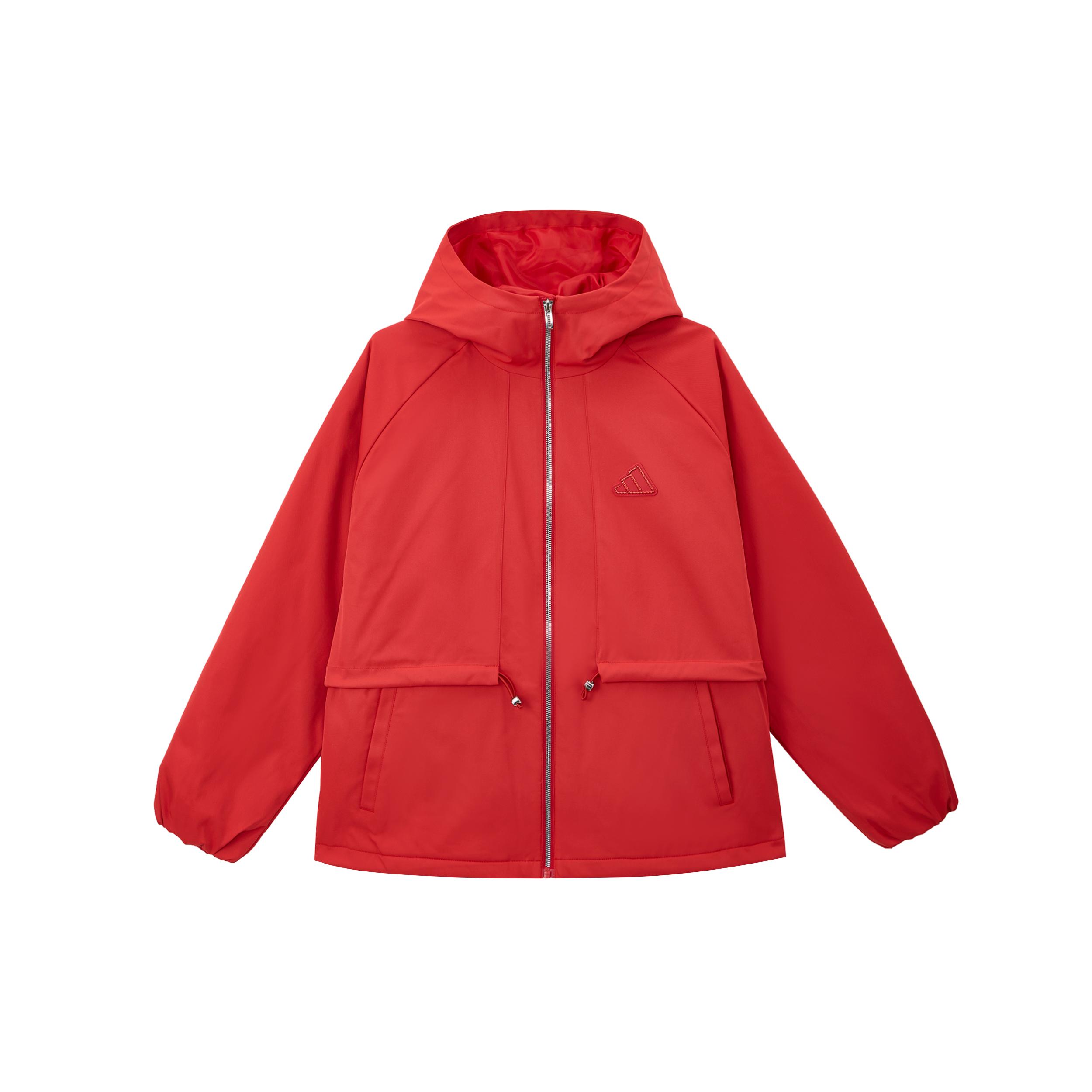 

New Adidas Jacket Women s Energy Red/Metallic Silver JZ1588 XL