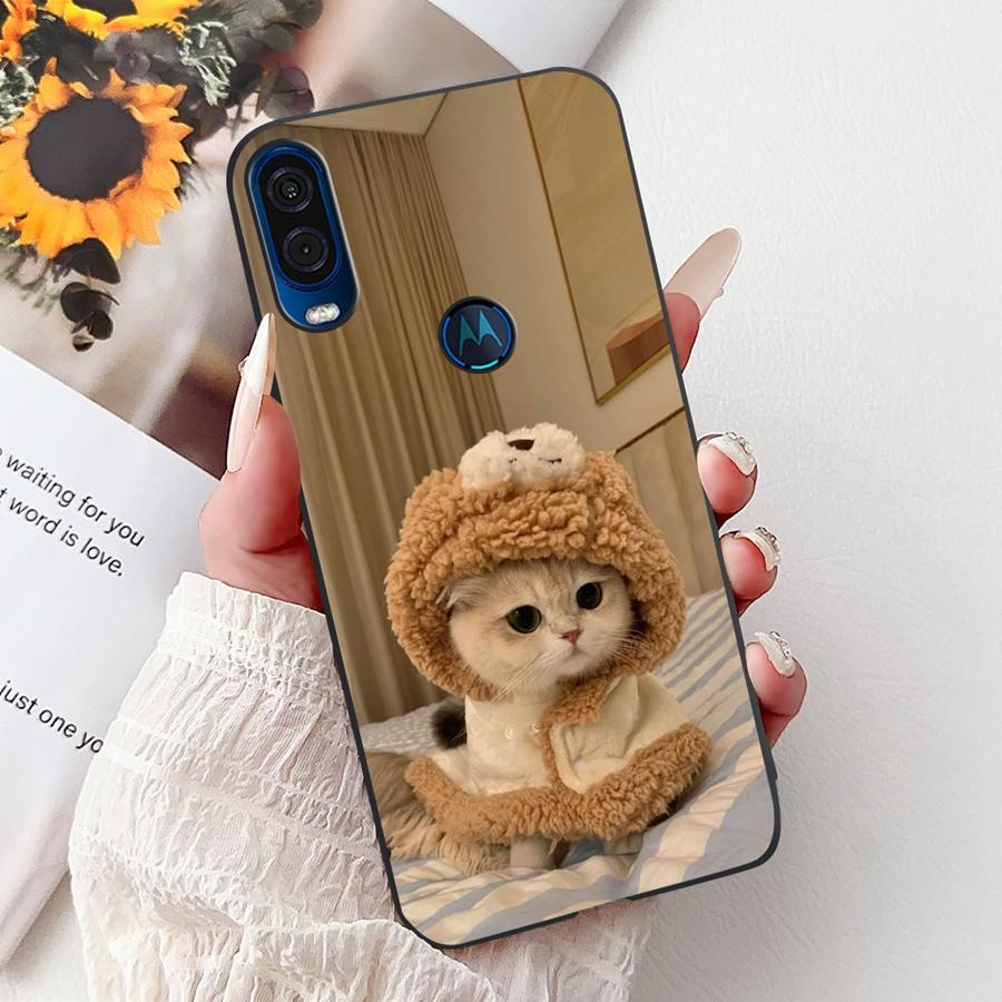 Για θήκη Motorola One Vision Κάλυμμα ONEVision Μοντέρνο Ζωγραφισμένο Σιλικόνης Μαλακό Πίσω Κάλυμμα Για θήκη Motor One Macro Προστατευτικό Κέλυφος