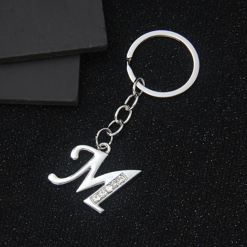 Simple Personality 26 Letters Versatile Keychain European and American New English Creative Luggage Keyring