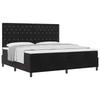 Box Spring Bed with Mattress Black 200 X 200 Cm Velvet