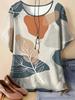 Women Vintage T-Shirt Tops Geometry Graphics Tee O-Neck Short Sleeve T-Shirts 2026 New Casual Tees Y2k Summer Women's Clothing