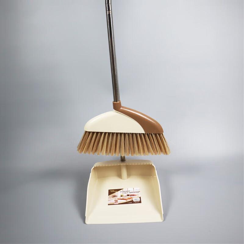 Nordic Style Large Soft-Bristle Broom & Dustpan Set