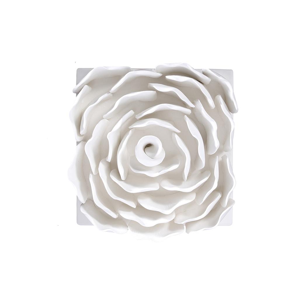 Wall Decoration Wall Hanging Ceramic Handmade Three-dimensional Rose Artificial Flower Porcelain Painting Picture Frame