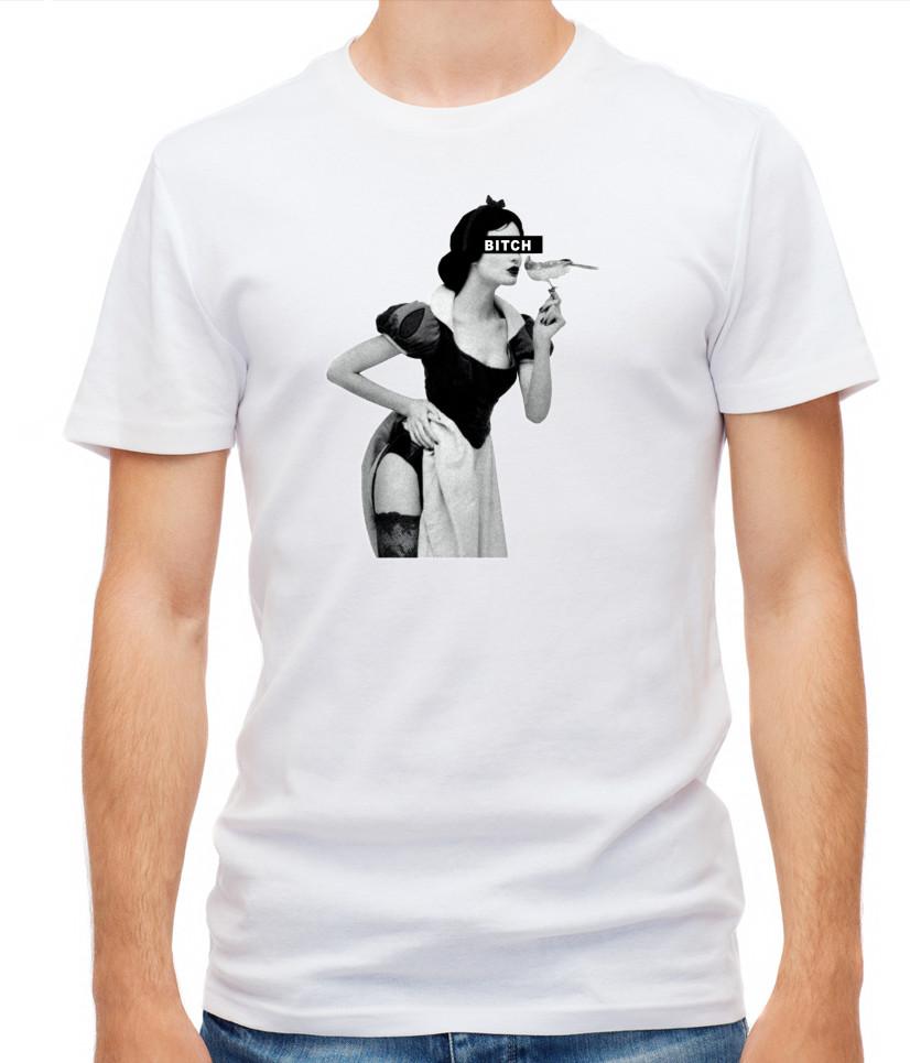 

Белоснежка Сексуальная Футболка с коротким рукавом Мужская N102 3XL