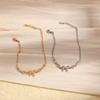 Bow Heart Zircon Bracelet for Women Simple Trendy Design Unique Cute Sweet Fashion Jewelry