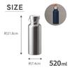 520ml Metal Handle Thermos Bottle with Handle Double Vacuum and Cold Water with Perfect for Outdoor and as a Gift for Day Insulated, Insulated,