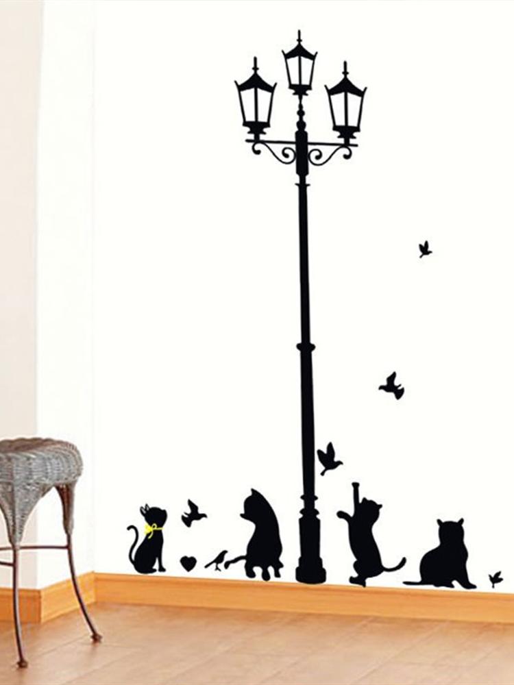 Super Funny Cute Cartoon Black Cat Vinyl Wall Stickers For Home Decoration Living Room Kids Bedroom Laptop Bathroom Tile Toilet