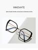 Unisex Trendy Large-Frame Color-Changing Glasses: Fashionable Blue Light Blocking Lenses That Enhance Complexion.