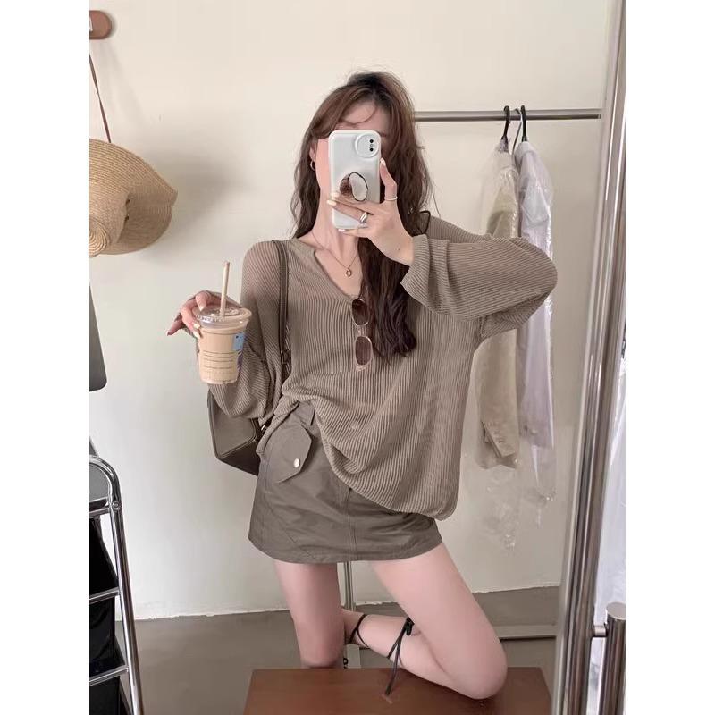 

Белый ажурный универсальный вязаный свитер для женщин, защита от солнца, свободный топ для ранней осени S хаки