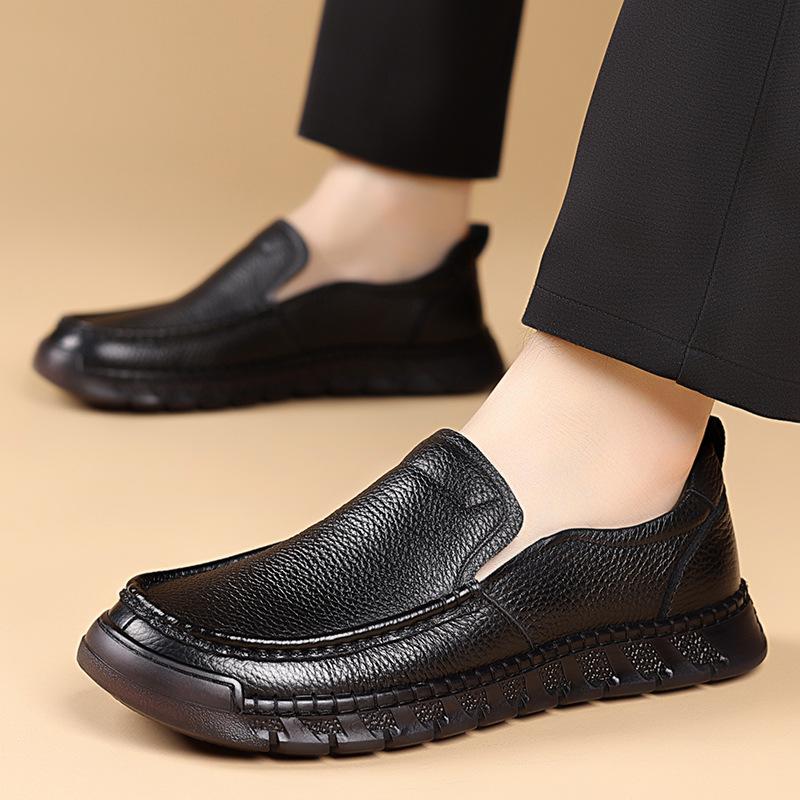 2025 Herren Atmungsaktive Rutschfeste Leder Freizeitschuhe: Frühlings- & Herbstmode