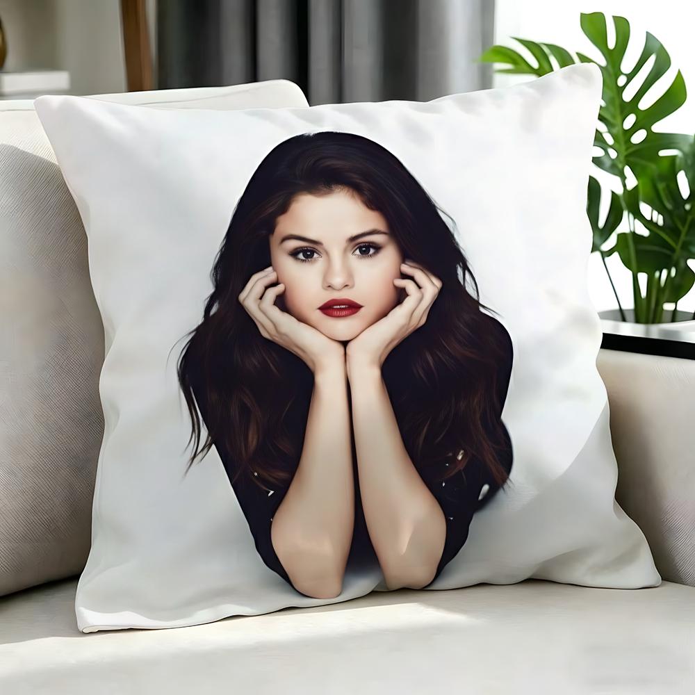 Singer - Selena Gomez Cushion Cover Cushion Cover Set 4Pcs 50X50 45X45 40X40 Pillowcase Decorative Sofa Home Decor