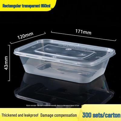 Ronghe Contenant Alimentaire Jetable en Plastique avec Couvercle