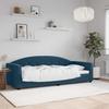 Vidaxl Sofa with Sleeping Function, Blue, 90X200 Cm, Upholstered In Velvet