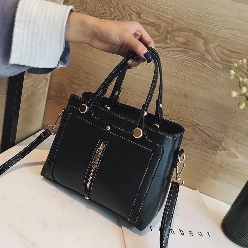 Damenhandtasche, elegante einzelne Umhängetasche, Vintage, große Kapazität, Umhängetasche, vielseitige strukturierte Tasche