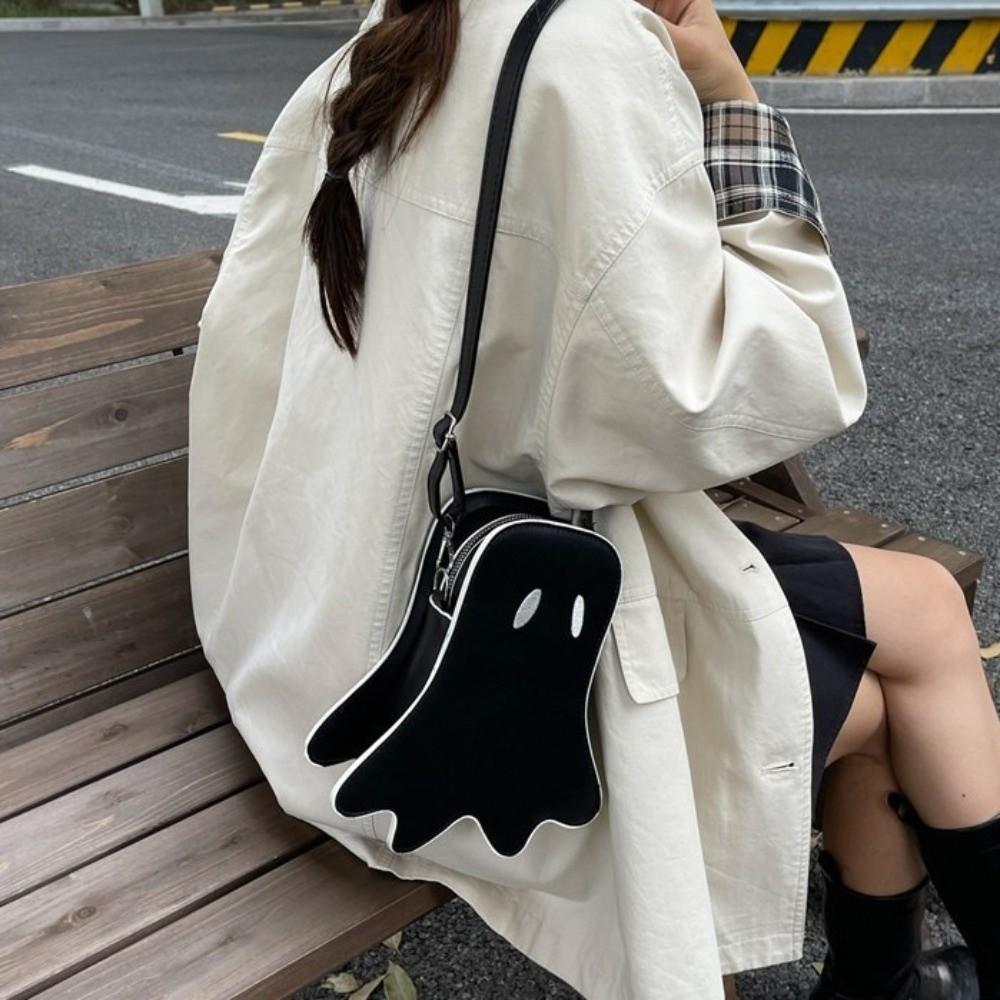 PU Leather Shoulder Bag Cartoon Crossbody Bag Cute Halloween Ghost Bag  Kids Gifts