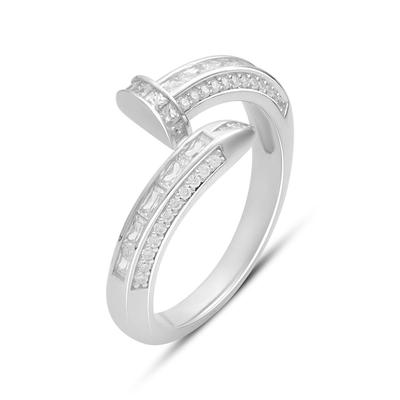 Silver Ring with Cubic Zirconia, Product Weight 3.65 G (2183242)
