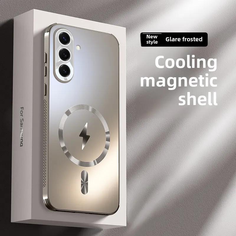 New Matte Magnetic Samsung Galaxy S25 Case with Lens Film Full-Body Shockproof Cover for S25 Ultra S25 Plus