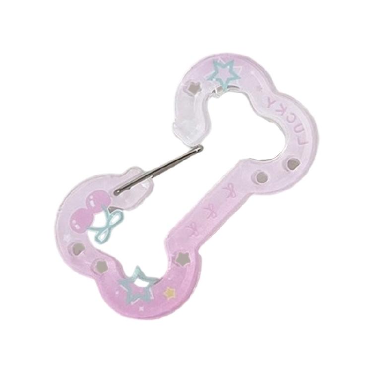 

Contemporary Acrylic Key Fob With Intricate Cutout Detailing Versatile Accessory For Teens And Adults рожевий