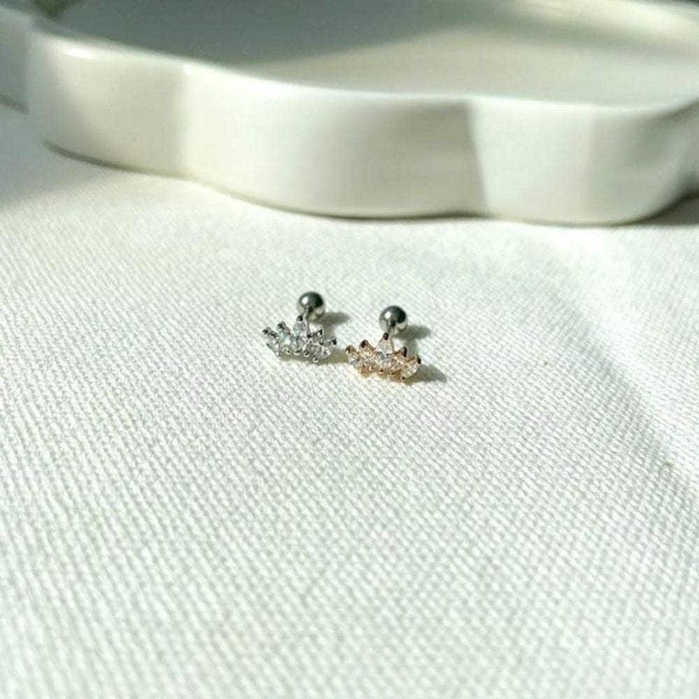 Mini Cubic Piercing Labret Bar Daily Accessory