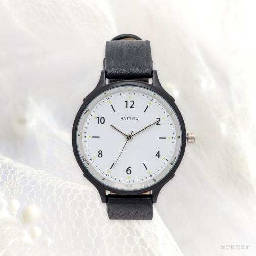 Fieldwork Lumit Black Analog Watch for Men and Women, Leather Strap with Luminous Dots, Large Size, Unisex, GY081-4