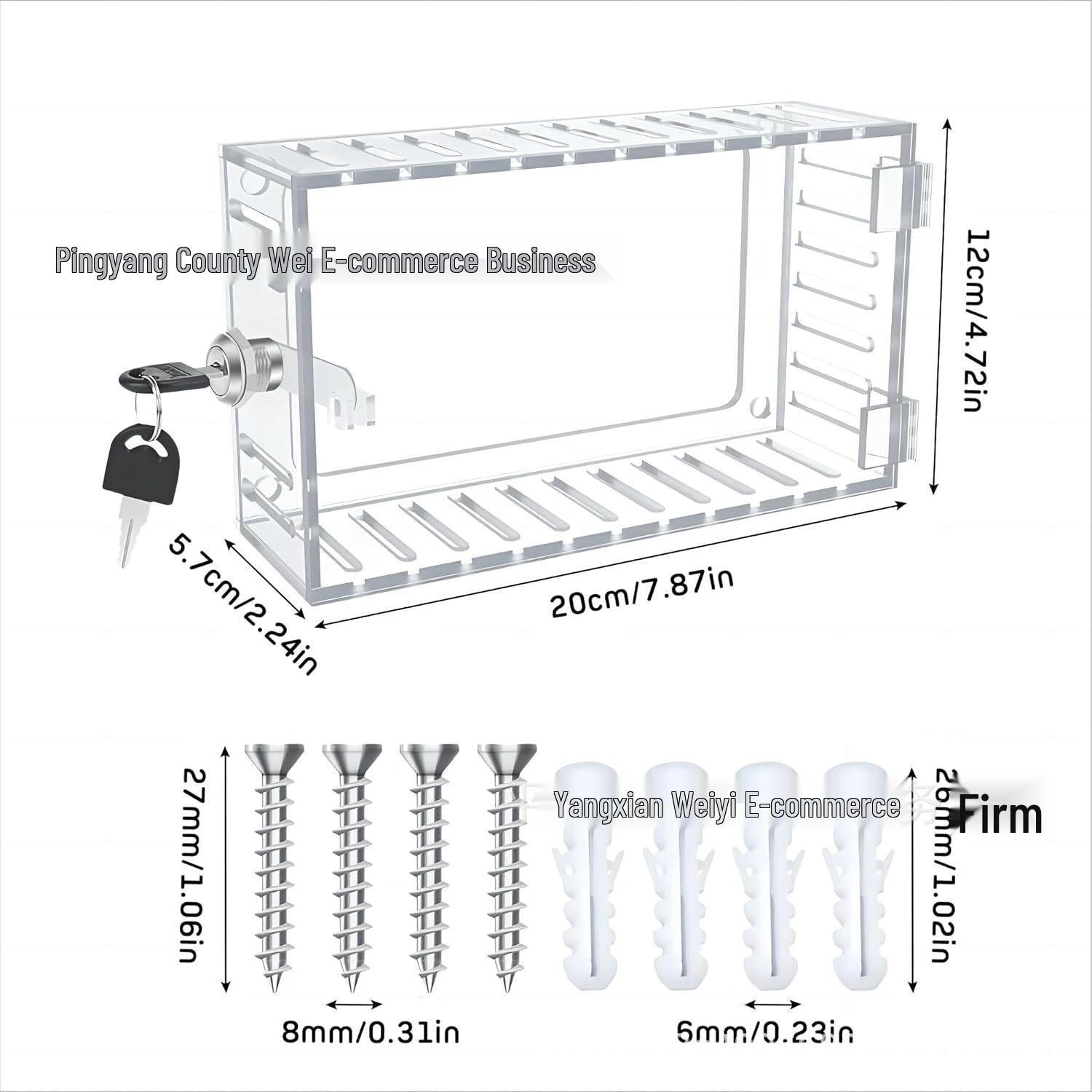 

New Cross-Border Thermostat Lock Box: Transparent Protective Cover with Key