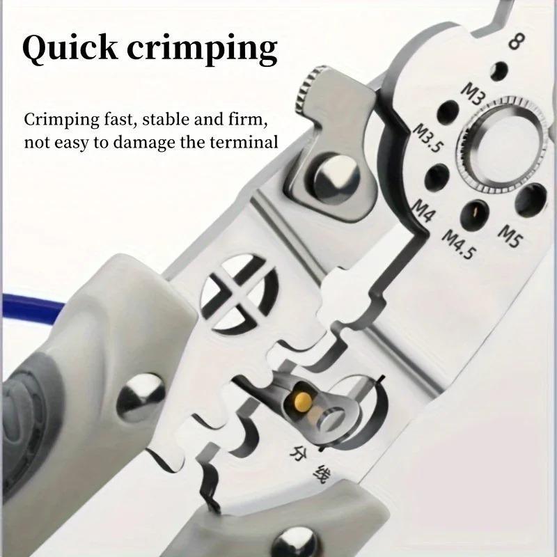 Industrial Grade Stainless Steel Multi-Tool: Professional Electrician's Wire Cutter & Stripper, Pliers for Wiring, Cutting