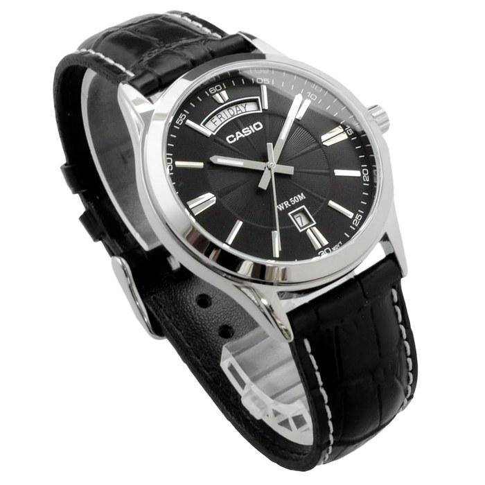 [Casio] MTP-1381L-1AV Men's Analog Quartz Watch - Black