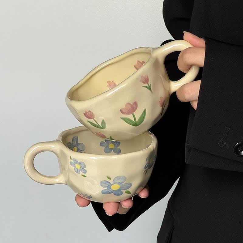 Pastoral Floral Ceramic Coffee Mug