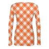 Dámská móda Slim Bottom Ležérní Dlouhý rukáv Halloween potištěný svetr U Neck Top