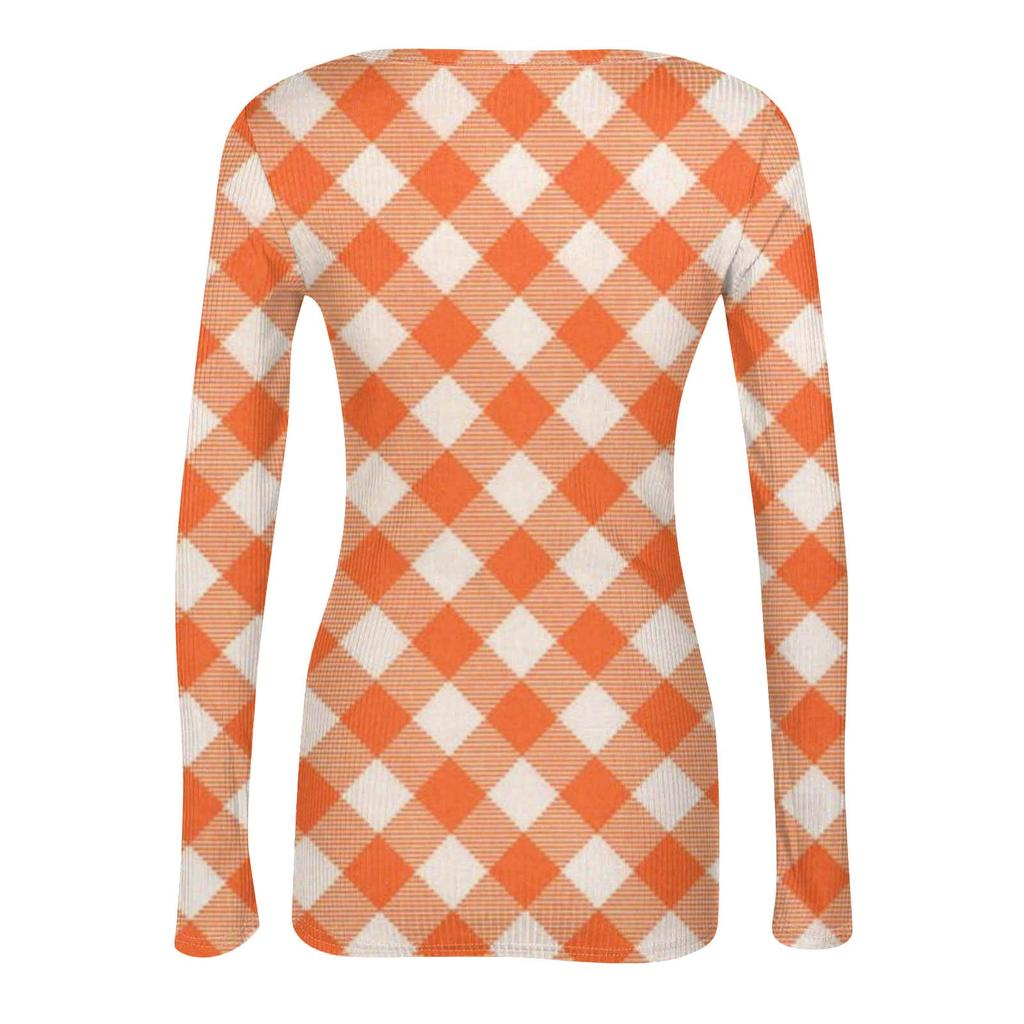 Dámská móda Slim Bottom Ležérní Dlouhý rukáv Halloween potištěný svetr U Neck Top