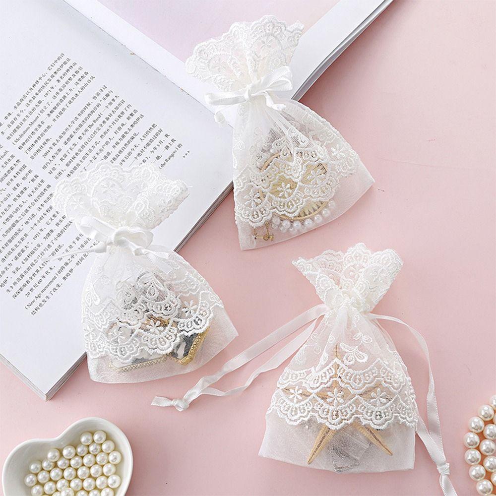 High Quality White Gift Bag Gauze Packing Storage Bag Festival Favor Packaging Bag Wedding