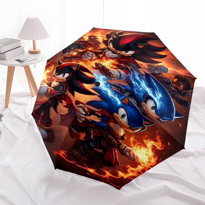 

1pc Automatic Opening Closing Umbrella with 3-Fold Design, 8-Bone Iron Frame, Outdoor for Fans, Travelers, Everyday Use, Festive Gift.V103