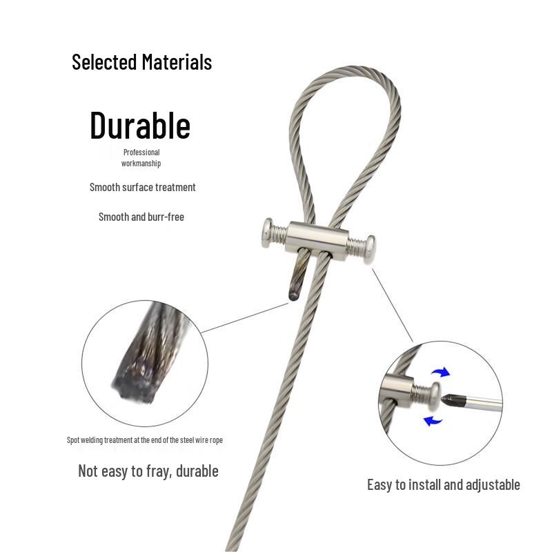 Outdoor Steel Wire Hanging Rope (4mm X 2.1m)