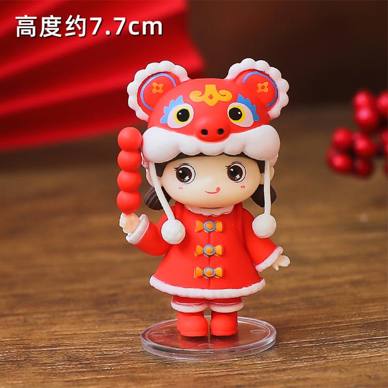 Chinese Lunar New Year Decoration 2026 3D Dragon Baby Ornaments Spring Festival Party Cake Topper Chinese Immortal Desktop Decor