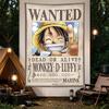 One Piece Hledaný plakát Monkey D. Luffy 400 milionů Beli Námořnictvo Vintage