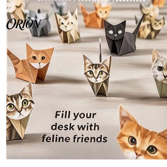 3D Animal Paper Folding Origami Craft Kit, DIY Cat Dog Set with Instruction, Handmade Desktop Decoration Fun Screen?Free Art Activity, Creative