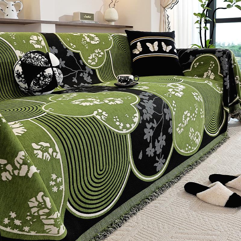 

Ретро ткань для чехла дивана универсальна для всех сезонов, чехол для дивана 2025 новое высококачественное одеяло, цельное покрывало для дивана 180*130cm