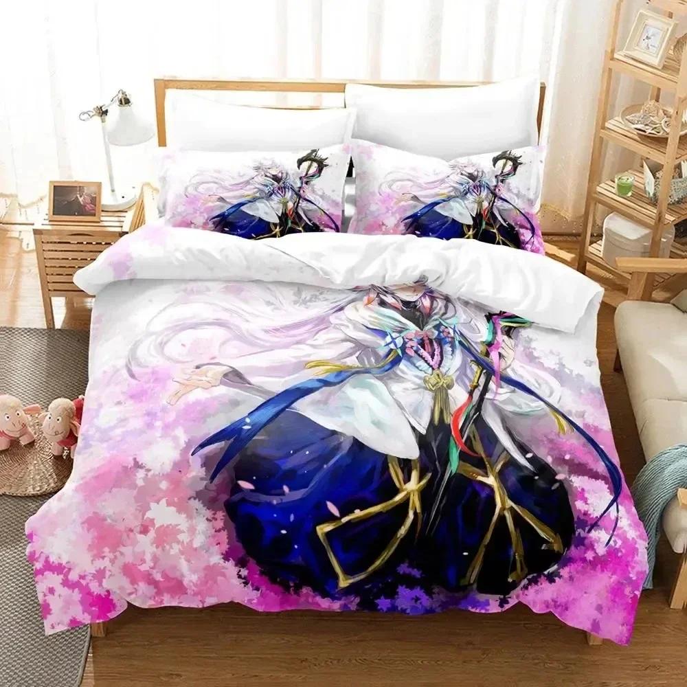 Fate Grand Order Merlin Sängklädesset Påslakan Sängset Täcke Örngott Täcke king Queen Size Pojkar Vuxen